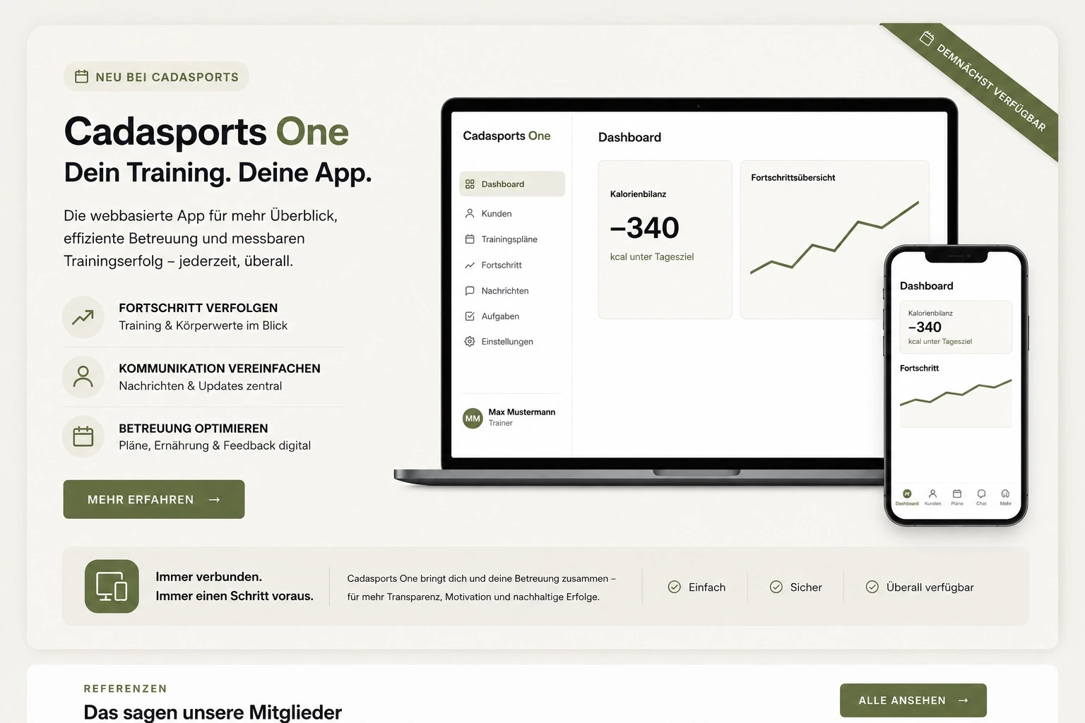 Cadasports One – Dein Training. Deine App.